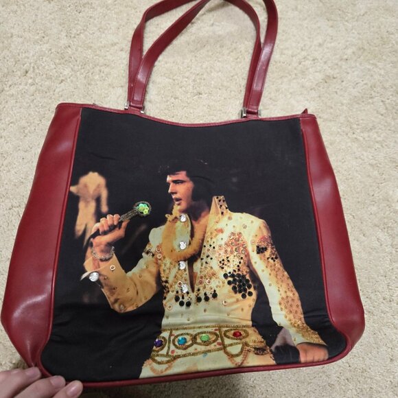 Vintage Graceland Elvis Presley Aloha From Hawaii Studded Handbag - Picture 6 of 11